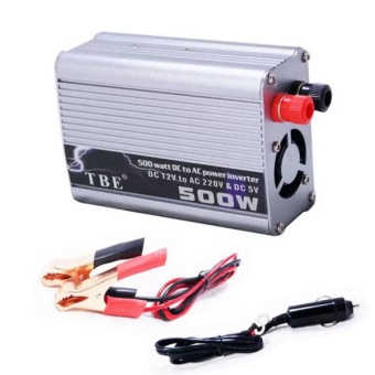 TBE Inverter ตัวแปลงกระแสไฟฟ้าในรถเป็นไฟบ้าน 500W (Silver)