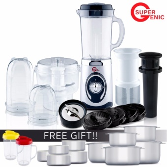 Super Genic Multi Blender เครื่องปั่นอเนกประสงค์ แถมฟรี ชุดหม้อ neo pot 10 ชิ้น และหม้อเก็บอาหาร 10 ชิ้น