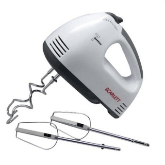 Electric 7 Speed Egg Beater Flour Mixer Mini Electric Hand Held Mixer (White)