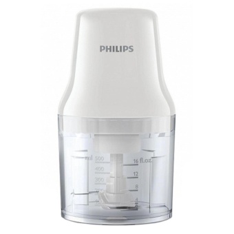 Philips เครื่องบดสับ รุ่น HR1393 0.7 ลิตร (White/Clear)