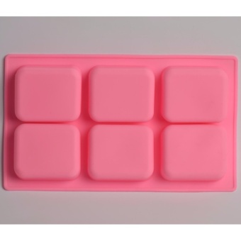 Freshyware แม่พิมพ์ซิลิโคน สบู่ ทรงสี่เหลี่ยมผืนผ้า ขอบมน 6 หลุม พิมพ์วุ้น ทำน้ำแข็ง ทำ chocolate food grade
