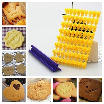 Moonar DIY Baking Tool Letters Numbers Mould Cake Cookie Chocolate Decorative Printing Mold - intl