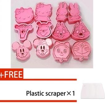 Lvzhi 20 Pcs Cartoon Shape Baking Tool Cookie Cake Biscuit Cutter Mold Mould+FREE Scraper Tool - intl
