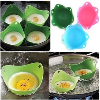 4pcs Silicone Egg Poach Pod Poacher - Blue