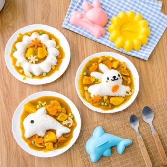 Zakka and Co ชุดทำเบนโตะ พิมพ์กดข้าว เซ็ทโลมา กระต่าย พระอาทิตย์