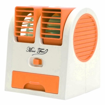 Mini USB Air Conditioning พัดลมแอร์ปรับอากาศแบบตั้งโต๊ะ - Orange