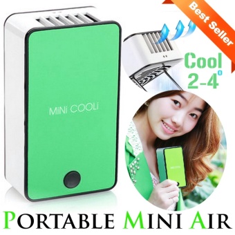 Hot item Fashion MINI COOLi แอร์มือถือแบบพกพาแฟชั่น - สีเขียว