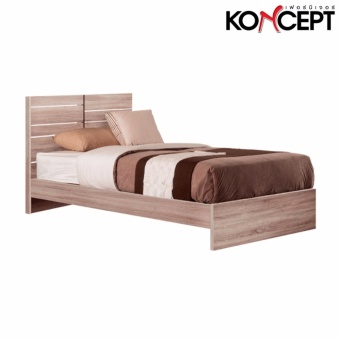 Koncept Furniture เตียงนอน 3.5 ฟุต รุ่น Meudon สีโซลิดโอ๊ค