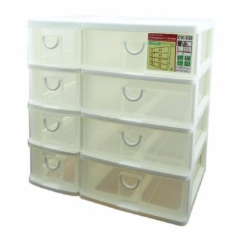 Keyway กล่องลิ้นซั้น 4 ชั้น 8 ช่อง รุ่น CK-558 สีขาว