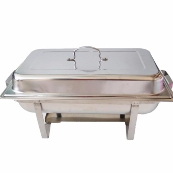FOFO Chafing dish ชุด ถาดบุฟเฟ่ต์ / ถาดอุ่นอาหาร สเตนเลส 2ช่อง (1 ชุด)