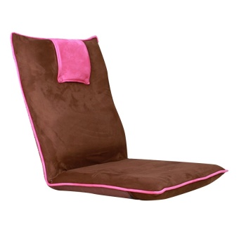 Mylazychair เก้าอี้นั่งสมาธิ เบาะรองนั่ง ปรับระดับได้ 6ระดับ H05 ขนาด 58 x 120 x 12 cm. (สีน้ำตาล-ชมพู)