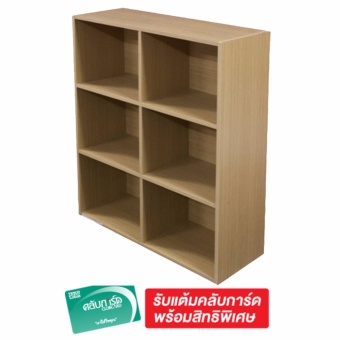 Tesco เทสโก้ ชั้นอเนกประสงค์ 6 ช่อง ขนาด 80X30X90 ซม. - สีบีช