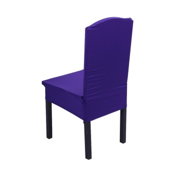 1Pc Elastic Chair Covers Home Dinner Seat Slipcover #Dark Purple - intl