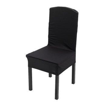 1Pc Elastic Chair Covers Home Dinner Seat Slipcover #Black - intl
