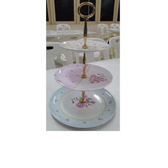 ชุดชั้นวางขนมเค้กเมลามีน 3 ชั้น