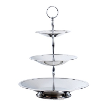 360DSC 3-Tier Stainless Steel Candy/Dessert/Cake/Fruit Plate Stand