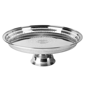 Jaguar พาน พานขันโตก/พานถวายพระ/พานใส่ของ 40 ซม. - Silver