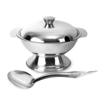 Jaguar โถข้าว 20 ซม. พร้อมทัพพี 1 ชุด (Silver)