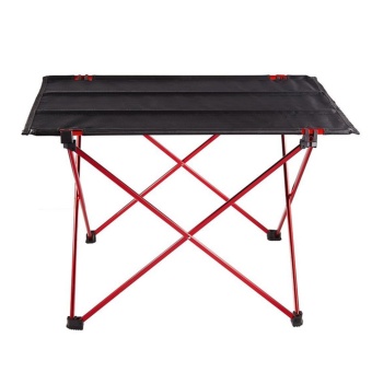 Portable Aluminum Folding Ultra-light Table for Outdoor Picnic (Red)