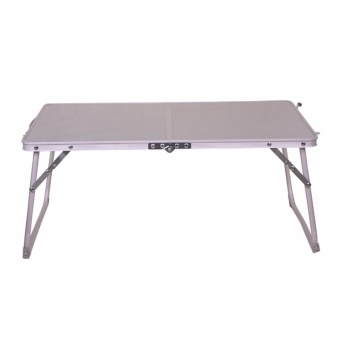 Room Story Mini Picnic Table : โต๊ะพับอลูมิเนียม แบบกระเป๋าพกพา ขนาดเล็ก (สีเงิน)