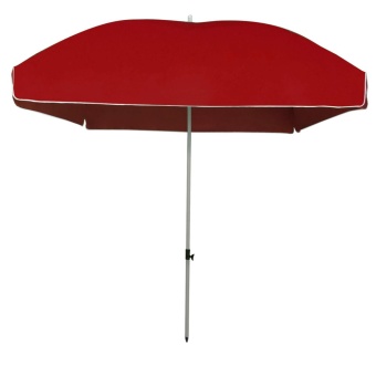 LEO ร่มสนามทรงเหลี่ยม 60”x8 ก้าน ผ้าโพลี D420 (สีแดง) ไม่รวมขาตั้ง