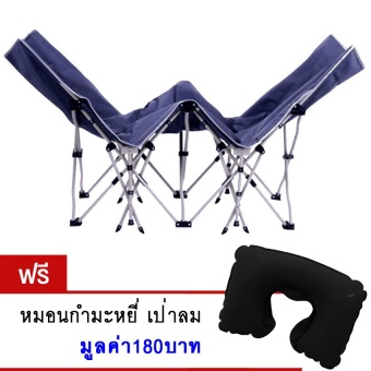 เตียงสนาม พับเก็บสะดวก (สีน้ำเงิน)