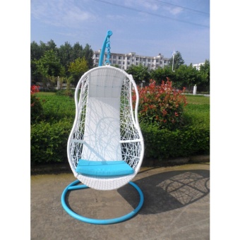 CONRAD MODERN HOME เก้าอี้แขวน กระเช้าแขวน หวายขาว รุ่น FSS-1D006 (สีฟ้า)