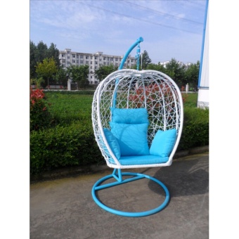CONRAD MODERN HOME เก้าอี้แขวน กระเช้าแขวน หวายขาว รุ่น FSS-1D010 (สีฟ้า)