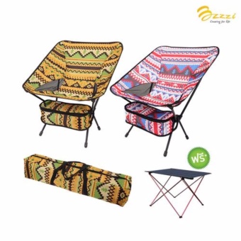 Patricks Furniture Bzzzi บัซซี่ ชุดเก้าอี้สนามแบบพกพา 2 ชิ้น ฟรี โต๊ะสนาม