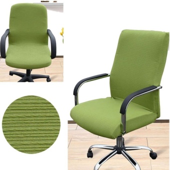 Arm Chair Cover Three Sizes Office Computer Chair Cover Side Zipper Design Recouvre Chaise Stretch Rotating Lift Chair Cover - intl