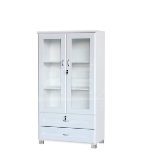 RF Furniture ตู้เอนกประสงค์ ทั้งเก็บเอกสาร และ โชว์ของรุ่น FL0802 ( สีขาว )
