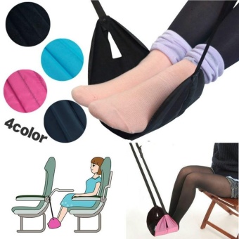 Portable Travel Footrest for Airplane Flight Train Home Adjustable Stand Foot Rest Feet Hammock Travel Accessories - intl