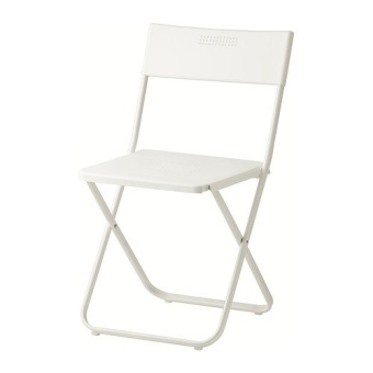 PR Furniture Safetydoor เก้าอี้สนาม, พับได้ (ขาว)