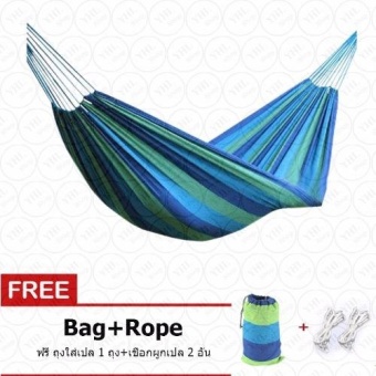 YHL Hammock เปลญวน เปลไกว นั่งเล่น ผ้าฝ้ายทอสลับสี 200x80 cm รับน้ำหนักได้ 120 kg