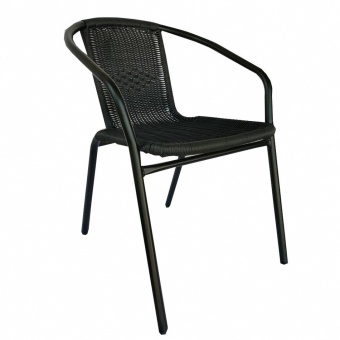 NK Furniline เก้าอี้สนาม หวายเทียม รุ่น Park Chair01 ( สีดำ)