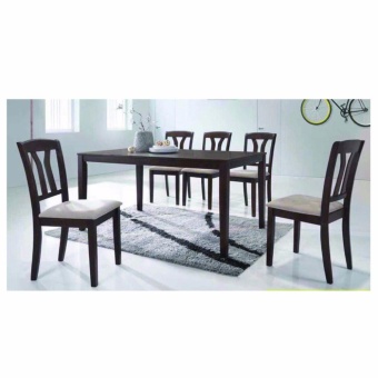 RF Furniture ชุดโต๊ะอาหารไม้ยาง 6 ที่นั่ง SC สี โอ๊ค รุ่น วายแบค