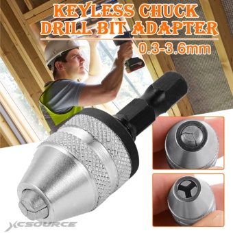 0.3-3.6mm Quick Change Keyless Drill Bit Chuck 1/4 Hex Shank Converter&quot;