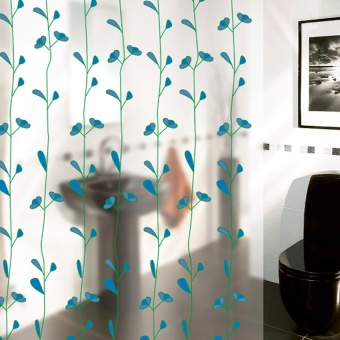 ม่านห้องน้ำพลาสติก PVC ลาย Linery B51113 รุ่น Acustex / 180x180 cm.