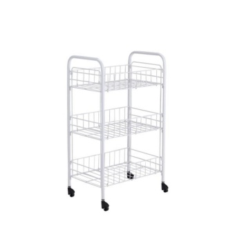 EShoppingTH ชั้นวางของมีล้อ 3 ชั้นเล็ก 39 x 26 x 66.5 cm. - สีขาว