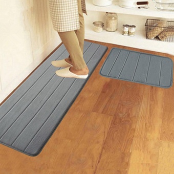 40x120cm Memory Foam Washable Bedroom Floor Pad Non-slip Bath Rug Mat Door Carpet Deep Grey
