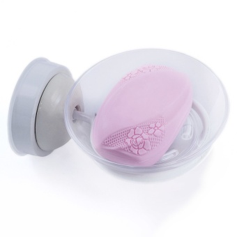 DeHUB ชุดจานรองสบู่ตัวล๊อคสูญญากาศ (สีขาว)