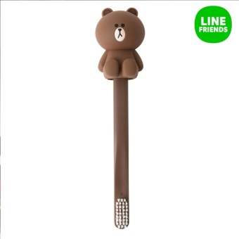 SILICONE TOOTHBRUSH HOLDER&amp;TOOTHBRUSH_BROWN - intl