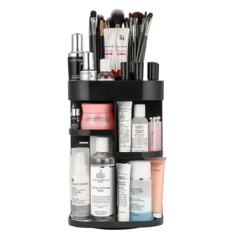 360-Degree Rotating Makeup Organizer Adjustable Multi-Function Cosmetic Storage Box, Compact Size with Large Capacity, Fits Different Types of Cosmetics and Accessories - intl