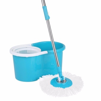 ไม้ถูพื้นถังปั่น มีผ้า Microfibe ถูพื้น 2 ชิ้น GM01BLUE