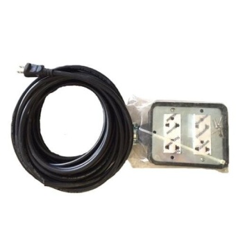 ปลั๊กยางสนาม 4 หัว พร้อมสายไฟ VCT 2x1.5x10 เมตร 1 ชุด