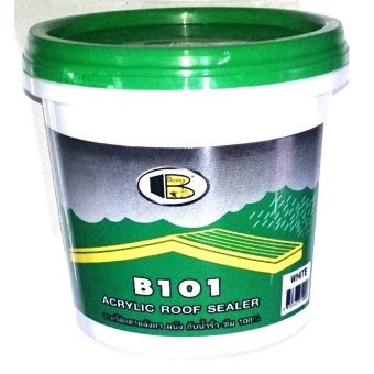 อะครีลิคทาหลังคา,ผนังกันน้ำรั่วซึม 100% B 101 จำนวน 1 กระปุก(1kg.)