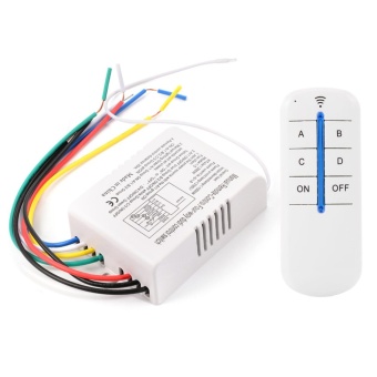 รีโมทควบคุมสวิทช์ เปิด/ปิด 220V 4 Way Light Lamp Digital Wireless