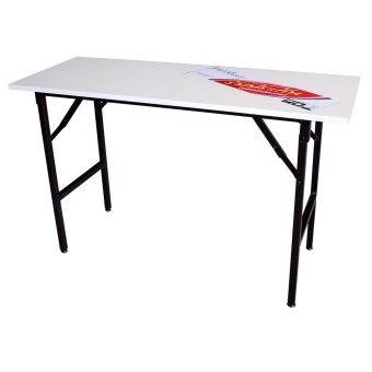 OK&amp;Mshop โต๊ะพับประชุม โต๊ะจัดเลี้ยง โต๊ะสัมนา รุ่น TF1BK+WH(45x120) ขาสีดำ+ท้อปสีขาว