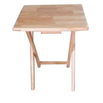 spktoo shop โต๊ะไม้ยางพารา โต๊ะวางของ เอนกประสงค์ (สีไม้ธรรมชาติ)
