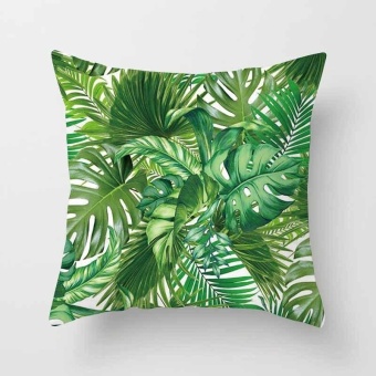 Vintage Flower Tropical Leaves Pillow Case Cushion Cover Home Decor #22 - intl